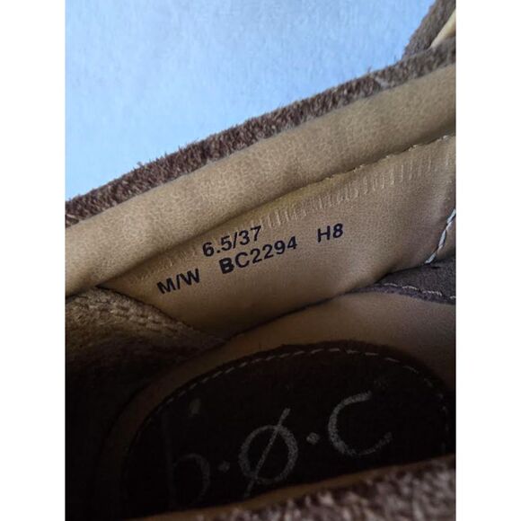 BOC Born Concept Wedge Suede Brown Ankle Clogs Heels Cottagecore Boho Y2K Sz 6.5 - Picture 10 of 13